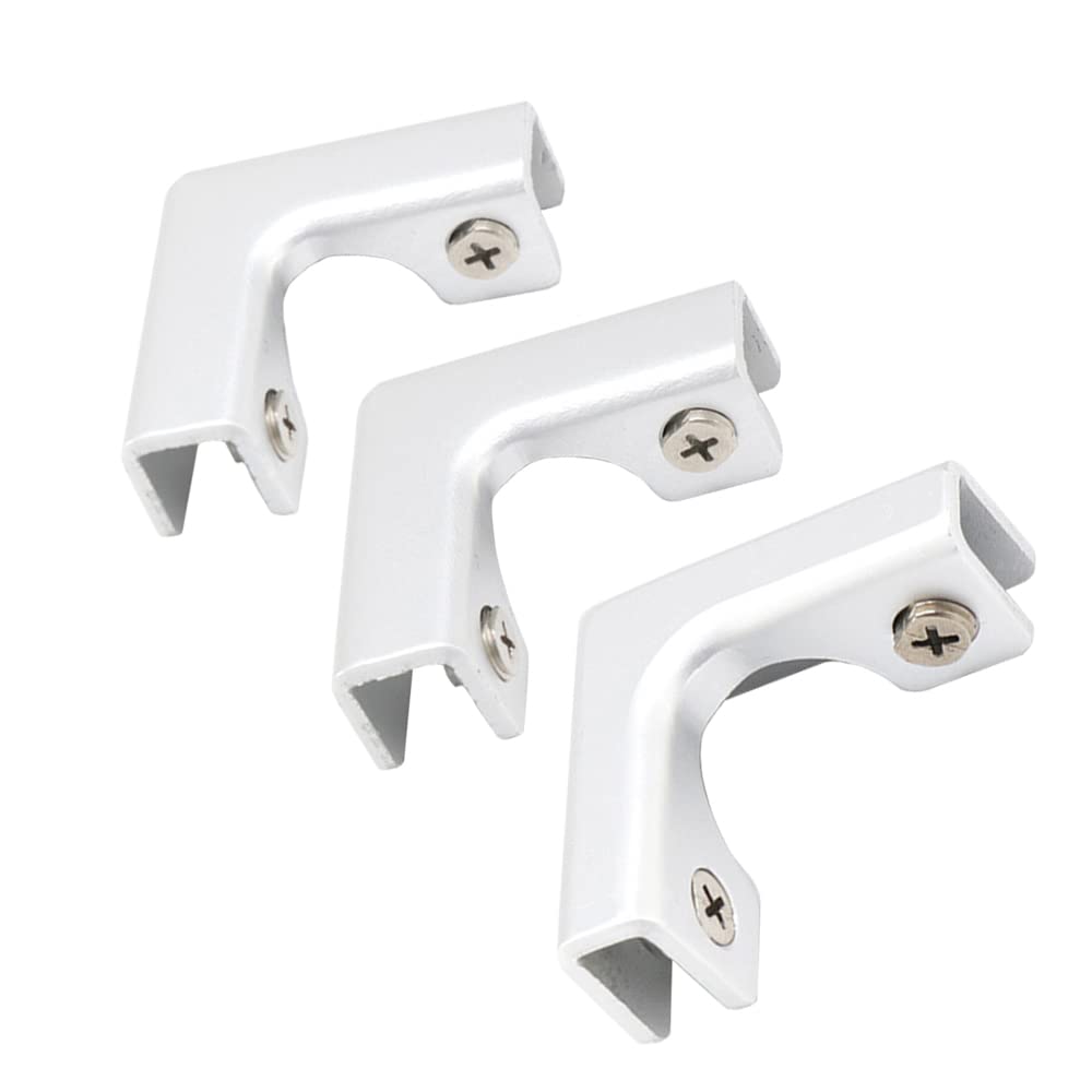 Uds. Clip de vidrio en forma de L soportes de esquina de aleación de aluminio soportes de soporte de vidrio para pecera de acuario, 4-8mm sin perforación