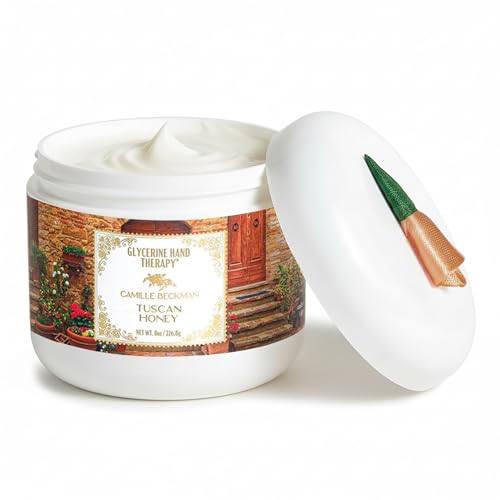 Camille Beckman Glycerine Hand Therapy Cream, Tuscan Honey, 8 oz