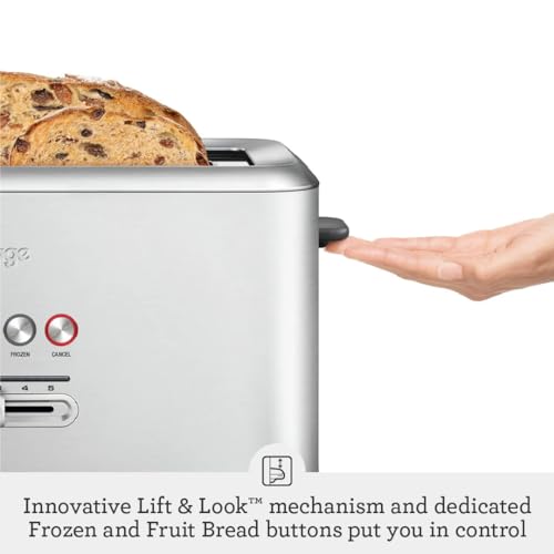 Sage - The 'A Bit More' Toaster 4 Slice With Wide Slots - 5 Settings Including A Bit More, Fruit Bread, Crumpet & Frozen - Brushed Stainless Steel - Image 6