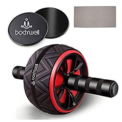 Body Well Ab Roller for Abs Workout - Ab Roller Wheel Exercise Equipment - Ab Wheel & Core Sliders - Roller for Home Gym - Ab Machine for Abs Workout - Abs Workout Equipment