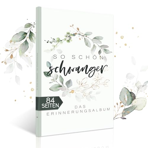 HIMMEL.HERZ.PAPIER® Schwangerschaftstagebuch So schön schwanger - Schwangerschaftsbuch - Geschenke für Schwangere - Meine Schwangerschaft
