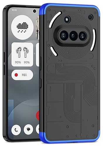 Image of Kapa Double Dip Full 360 Protection Back Case Cover for Nothing Phone 3A 5G (Black,Blue)