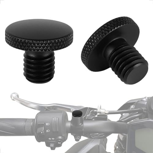 Evermotor M8 M10 Par CNC Aluminio Pulido Espejo para Motocicleta Tapones Ciegos agujas del reloj sinistrorso: 8mm: 2 x clockwise