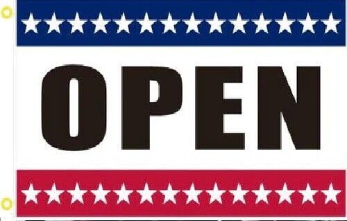 Open Business Flag YES! WE'RE OPEN Advertising Flag Banner - 3x5