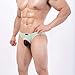 Ozmmyan Men's Sexy Open Front Briefs Butt-Flaunting Underwear Jockstrap G-String Bikini Sissy Gay Cutout Thong Panties (Green,X-Large)