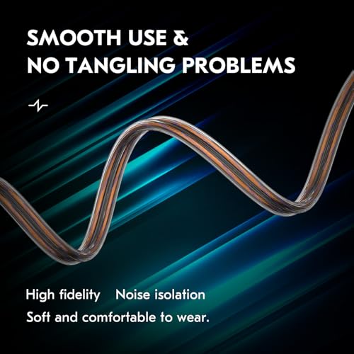 Image of KZ ZS10 Pro IEM Cable, Type-C USB C Earbuds Cable, CCZ C02 OFC in Ear Monitor Headphones Cords for ZS12 PRO X, ZSN PRO X, EDX PRO, ZAR, ZA12, Castor, ZAS, PRX, CCA CRA (QDC-Pins with Mic, Brown, 1.2m)