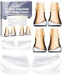 PGRODE 2 Pairs Foot Supination Correction Insoles, 3 Layers Adjustable Silicone Medial Lateral Heel Wedge, Over-Pronation Corrective Inserts for Women Men Feet Alignment, Bow Legs, Knee Pain (S)