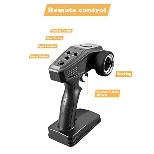 dexinco Coche Teledirigido 4WD Juguete Todoterreno Vehículo Eléctrico Escala 1/18, 40 km/h Coche RC 2.4GHz Radiocontrol Camiones con 2 baterías Recargables(60Min De Juego) - imagen 7