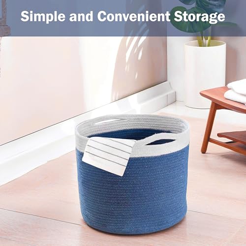 Image of Kuber Industries Pack of 4 Foldable 18 Inch Laundry Basket for Clothes Bedroom & Living Room | Durable Toy Storage Basket for kids & children | Cloth Bins for Washing Machine | Blue & Black