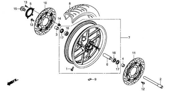cb400sf nc39 vtec3 フロントフォーク　純正OHセット ホンダ CB400SF(NC39-1099999まで) フロントフォークシール5点