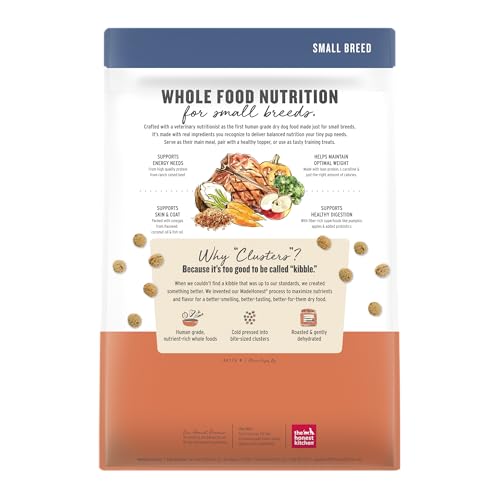 Image of The Honest Kitchen Whole Food Clusters Small Breed Grain Free Beef Dry Dog Food, 4 lb Bag