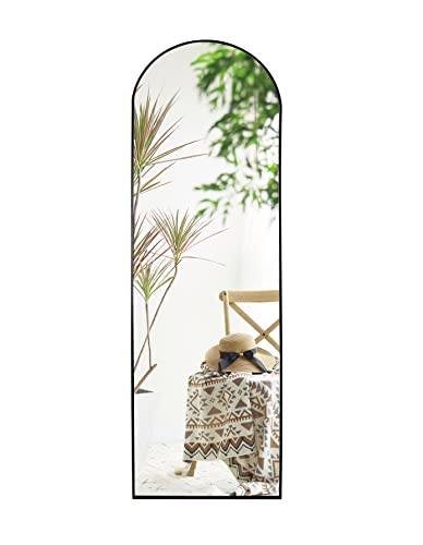 Hamilton-Hills-18-x-58-Arched-Full-Length-Mirror-Standing-Hanging-or-Leaning-Against-The-Wall-Long-Freestanding-Floor-Mirror-for-Bedroom-Living-Room-or-Bathroom-Black-Metal-Arch-Frame