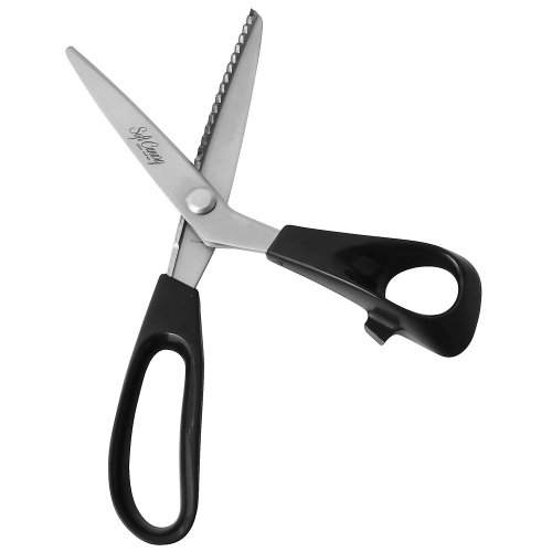 長谷川刃物 はさみ ソフトキャナリー ピンキング刃 230mm ブラック S-230H