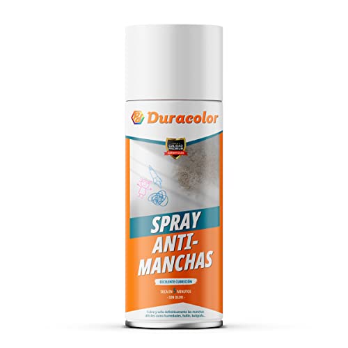 Spray Antimanchas para Paredes   Duracolor   Pintura en spray para eliminar y sellar manchas de hollín, humedad y nicotina en paredes   Color Blanco Mate