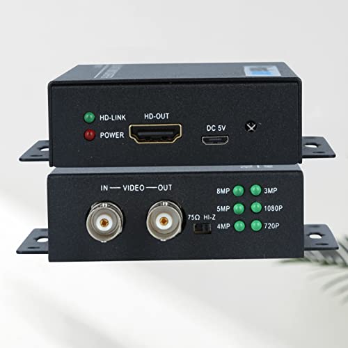 Pomiacam Video Converter Adapter Tvi/Cvi/Ahd To Hdmi, Full Hd 4K 720P/1080P/3Mp/4Mp/5Mp/8Mp Bnc To Hdmi Video Converter For Monitor Hd Cctv Dvrs, Convert Tvi Cvi Ahd Cvbs Bnc Video Signal To Hdmi #TOP1
