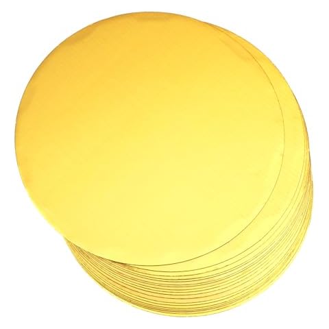 qiqee 11 Inch Gold Cake Boards Round 40-Packs Circles Rounds Base Food-Grade Cardboard Cake Plate（Thinner But Stronger） Cover