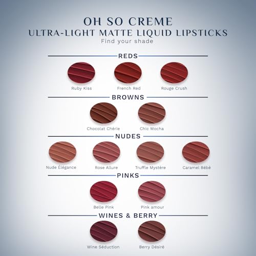 Image of Pilgrim Oh So Creme! Premium Matte Liquid Lipstick | Most Lightweight & Transfer-proof Lipstick | Highly Pigmented & Long-Lasting | 3.5ml (Truffle Mystere-03)
