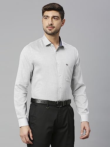 Image of Thomas Scott Men's Cotton Slim Fit 100% Formal Shirt with Spread Collar and Full Sleeves