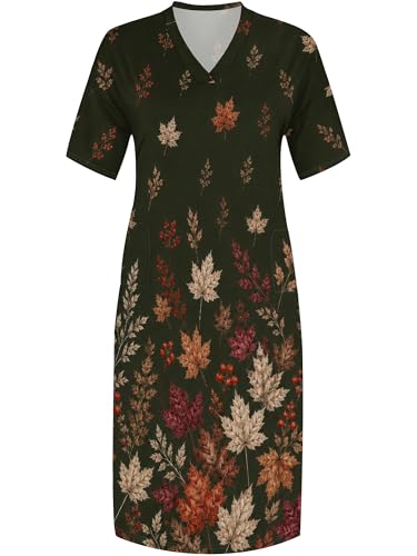 Image of PinkPatty Women's Oversize V Neck Short Sleeve Maxi Dress with Pockets