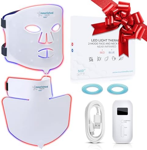 Máscara LED para Cara y Cuello con Infrarrojo Cercano - Terapia d...