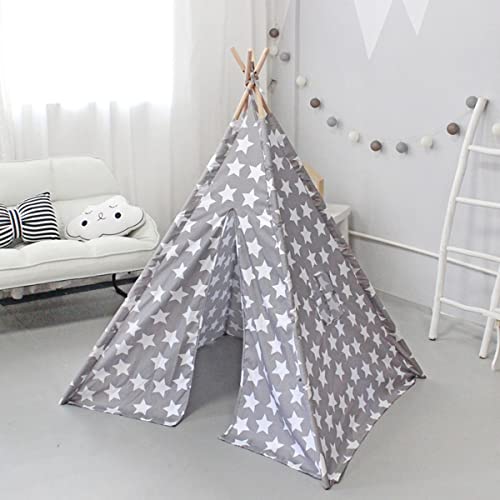 Benebomo Teepee,Foldable prop tent,Play tent,India wigwam tent garden Indoor Outdoor,Gift Playhouse,43 * 43 * 55in (Star) - Image 2