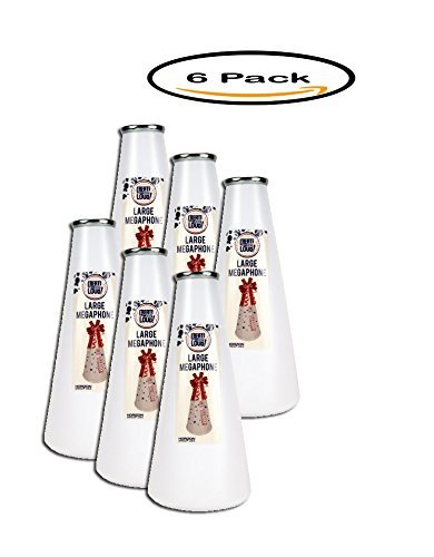Create out Loud Pack of 6 - Large White Megaphone