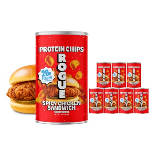 Rogue Protein Snacks Spicy Chicken Sandwich Chips - High Protein - 8ct