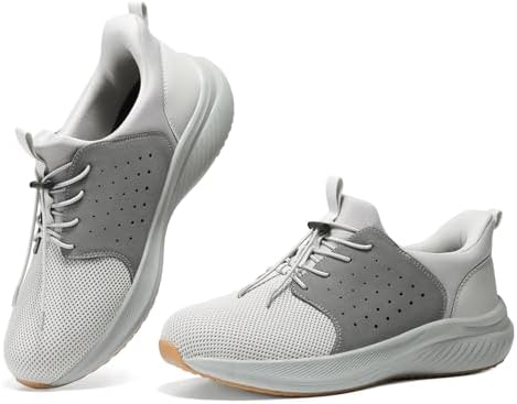 HEEZ Mens Slip On Fashion Sneakers Walking Shoes for Men Comfortable Breathable Casual Running Shoes