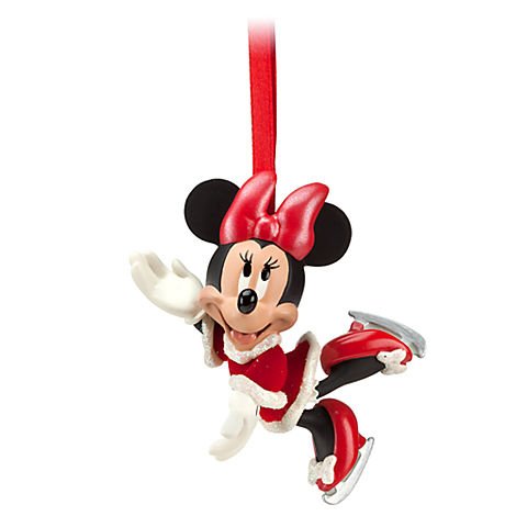 Minnie Mouse patins à glace ornement Noël Disney suspension sapin