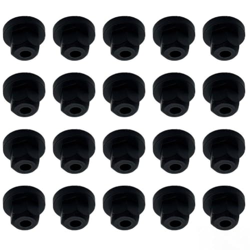 Vibsky Lot de 20 écrous en plastique nylon noir avec anneau pour BMW E36 E39 E46 E60 E61 E65 E90 E91 X3 X5 et modèles Mercedes