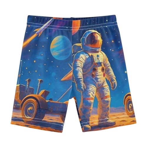 Cotton Shorts Under Dress Cartoon Astronaut Lunar Moons Surface Girls Biker Shorts Toddlers 4t Children