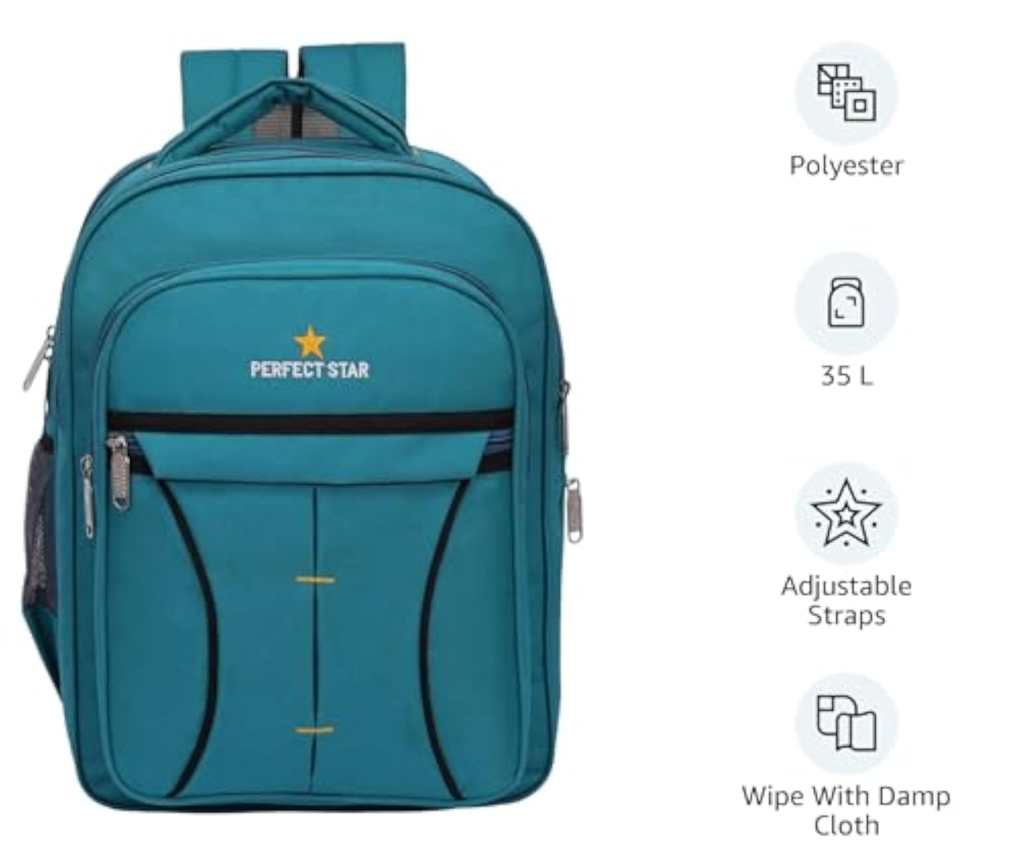 Navy Blue School Backpack for Boys & Girls, USB Charging Port