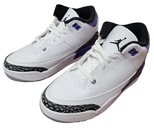 Little Kid's Jordan 3 Retro Dark Iris Wht/Black-Dark Iris (DM0966 105) - 12.53