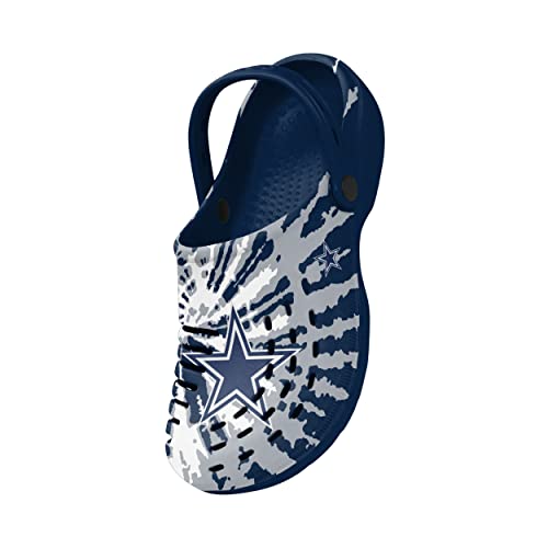 Image of FOCO Mens NFL Team Logo Tie-dye Garden Water Sandals Shoes Slipper Clogs with Strap