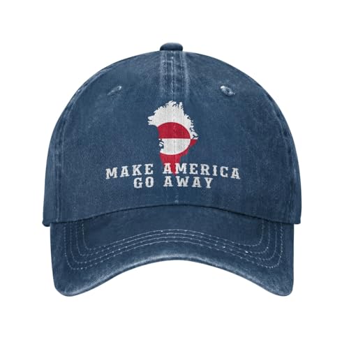 HLBSDM Gorra de béisbol de Groenlandia para Hombre con la Frase Make America Go Away