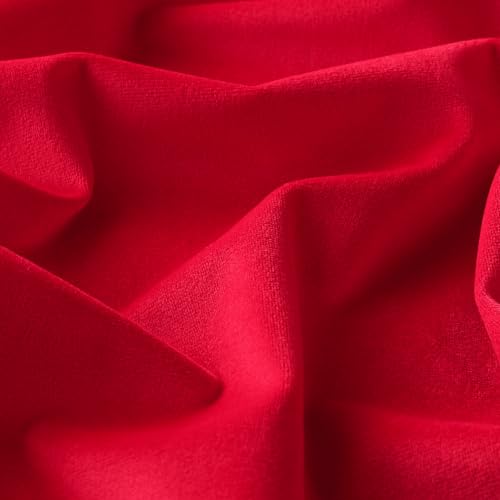 Image of Mixhug Decorative Throw Pillow Covers, Velvet Cushion Covers, Solid Throw Pillow Cases for Couch and Bed, Red, 26 x 26 Inches, Set of 2