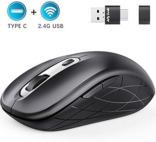 Wireless Mouse Jelly Comb Optical Mouse 2.4G Type-C with Adjustable DPI 1000/1600/2400 Level