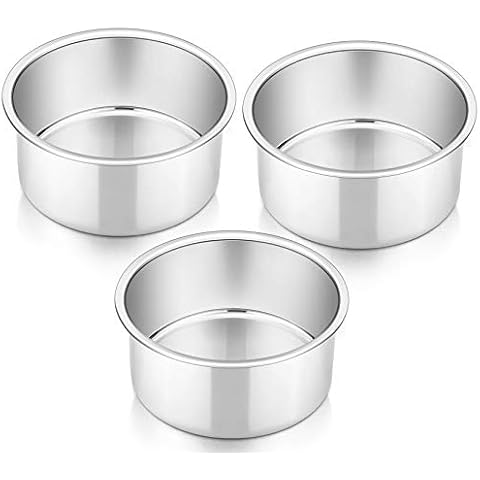 P&P CHEF 4 Inch Cake Pan Set of 3 Cover