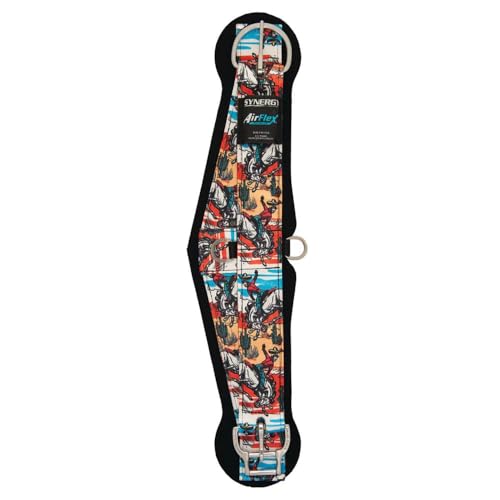 Weaver Leather Bucking Bronc Synergy Airflex Roper Cinch with Roll Snug Buckle Buckingbronc 28
