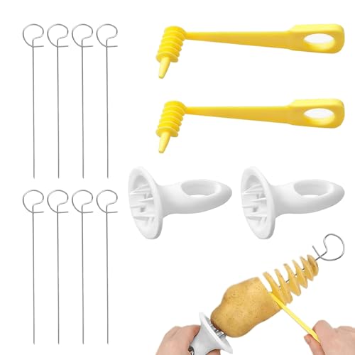 12 Stücke Kartoffelturm Maschine Geeignet, Kartoffel Twister Spiral Chips Cutter, Spiral Chips Cutter, Spiralschneider Kartoffel Kartoffel, für Kartoffelturmpartys, Grillabende und Camping 12 Stücke Kartoffelturm Maschine Geeignet, Kartoffel Twister Spiral Chips Cutter, Spiral Chips Cutter, Spiralschneider Kartoffel Kartoffel, für Kartoffelturmpartys, Grillabende und Camping