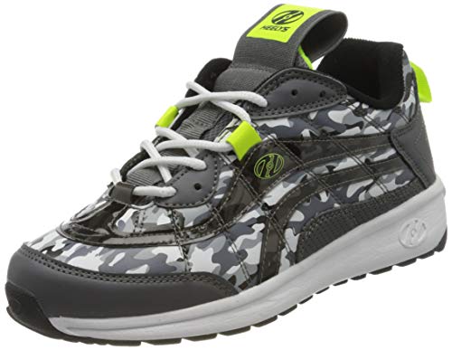 Heelys Nitro, Zapatillas para Hombre, Gris (Charcoal/Black Camo/Bright Yellow Charcoal/Black Camo/Bright Yellow), 40.5 EU