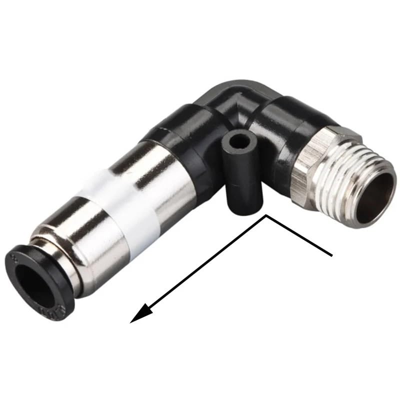 Válvula de retención neumática CVPL de 8mm y codo con rosca macho 1/8 BSP 3