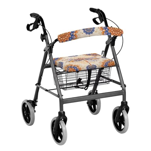 Image of Dragonfly Rollator Seat and Backrest Covers, Universal Soft Walker Seat Covers, Adjustable Accessories for Seniors with Seat Cover
