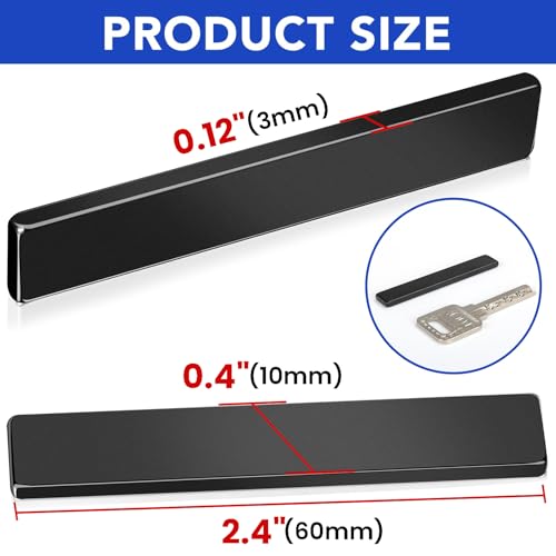Image of MIKEDE Neodymium Magnets, 5 Pack Black Super Strong Magnets Bar, Waterproof Heavy Duty Magnet with Adhesive Backing, Rare Earth Small Magnet Strips for Fridge, DIY, Craft, Science - 60x10x3 mm
