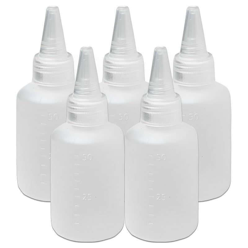 FSNUOP 5Pcs Mini Sauce Bottles, Squeeze Bottle, Translucent Pointed Graduated Bottle ink Pigment Extrusion Drop Bottle Sauce Bottle for Bottles Mini Bottle for DIY Crafts Art Painting Multi Purpose