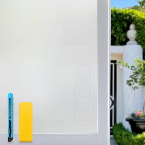 Zindoo Vinilos Para Cristales Vinilo Adhesivo Cristal Opaco Mate Anti-Uv Protección De La Privacidad Autoadhesivo Estático Decorativos Para Dormitorio Baño Cocina Oficina Hogar 59.5x120cm