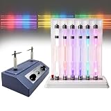 CHANGLKJ Set di Tubi A Incandescenza per Gas Nobili, Set Dimostrativo per La Luminescenza di Gas Rari, 6 Tubi di Vetro per Gas Rari con Bobina di Induzione Elettrica, Sigillati in Vetro