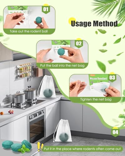 Image of Gospire Rat Repellent For Car & Home Repel Mice & Rats Protect Wires in Car, No Kill Only Repels Home Indoor Outdoor, Garden Patio Garage Rat Controller Pills (Pack of 1, 10 Tablets)