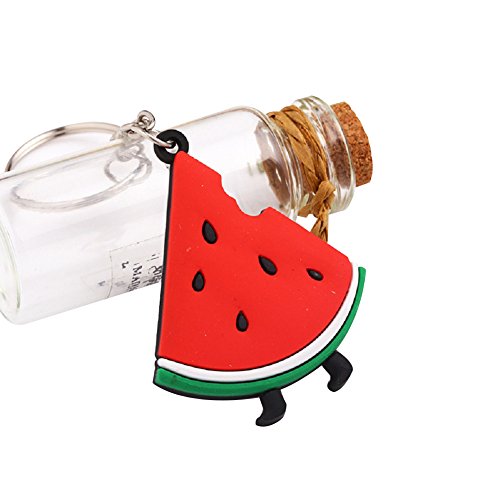 Preisvergleich Produktbild Hacoly Wassermelone Schlüsselring Anhänger Kreativ Karikatur Schlüsselbund taschenanhänger Dekofigur Schlüsselanhänger Mode Schlüsselringen Persönlichkeit Keychain Edelstahl Schlüsselhalter - Rot