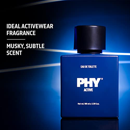 Image of Phy Active Eau de Toilette (EDT) | A whiff of victory | Magnetism of Musk paired with exotic Vanilla | Perfect post a game or workout | Long lasting fragrance, Premium perfume for men, 100 ml